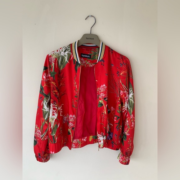 Network Satin Red Jacket - Picture 3 of 10